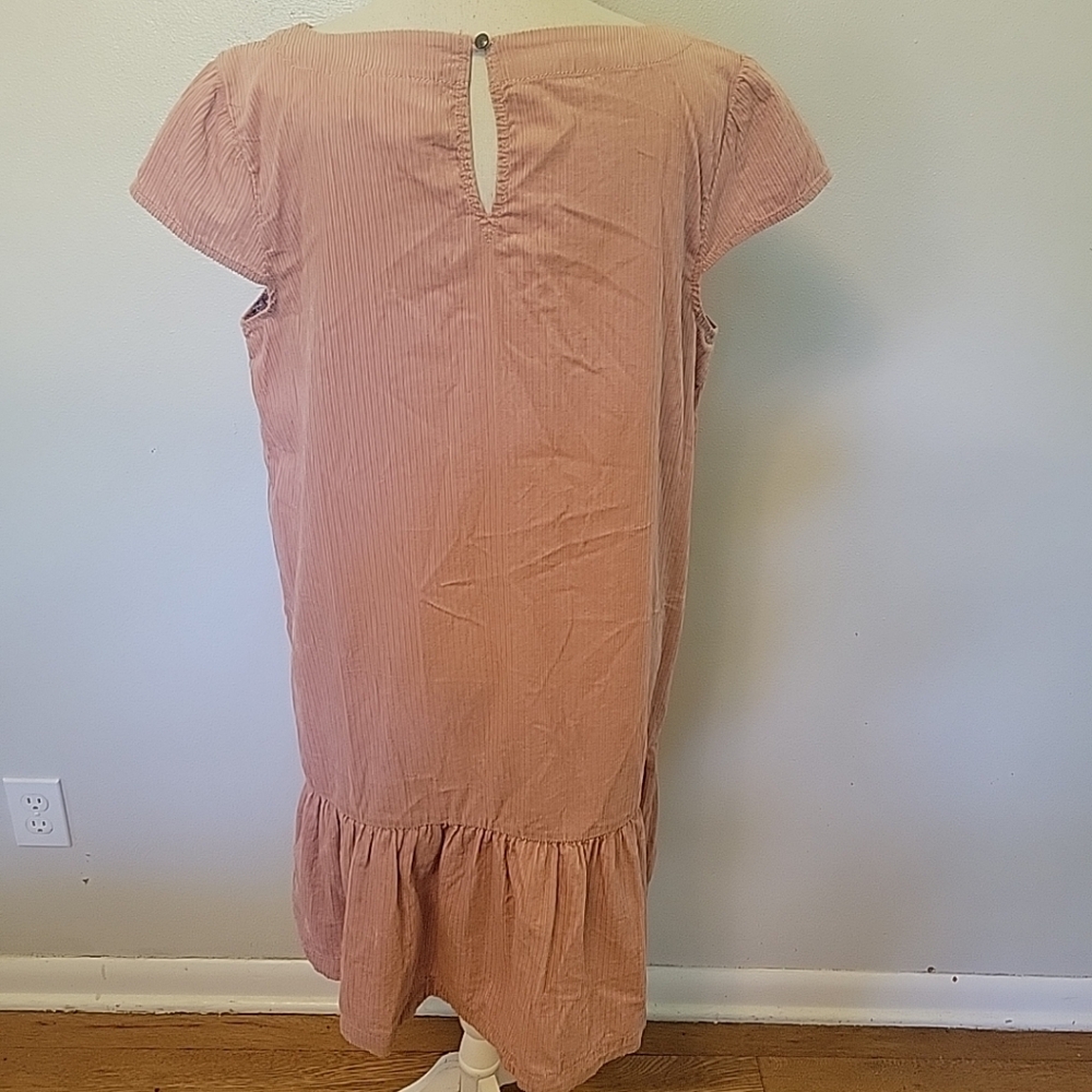 Anthropologie Maeve Corduroy Short Sleeve Dress Pink 12 NWT - Picture 5 of 9